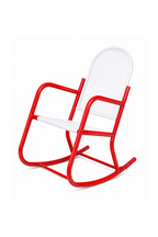 Silla Mecedora Roja y Blanco