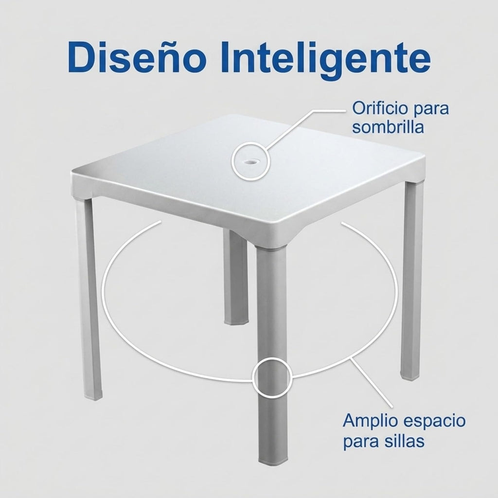 Mesa Desmontable Cuadrada Duna