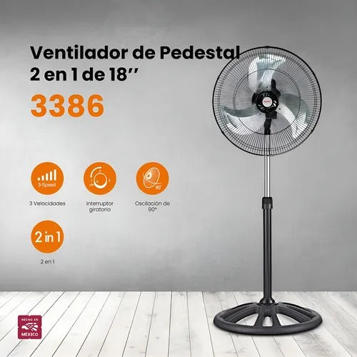 Abanico 2 en 1 de Pedestal #3386